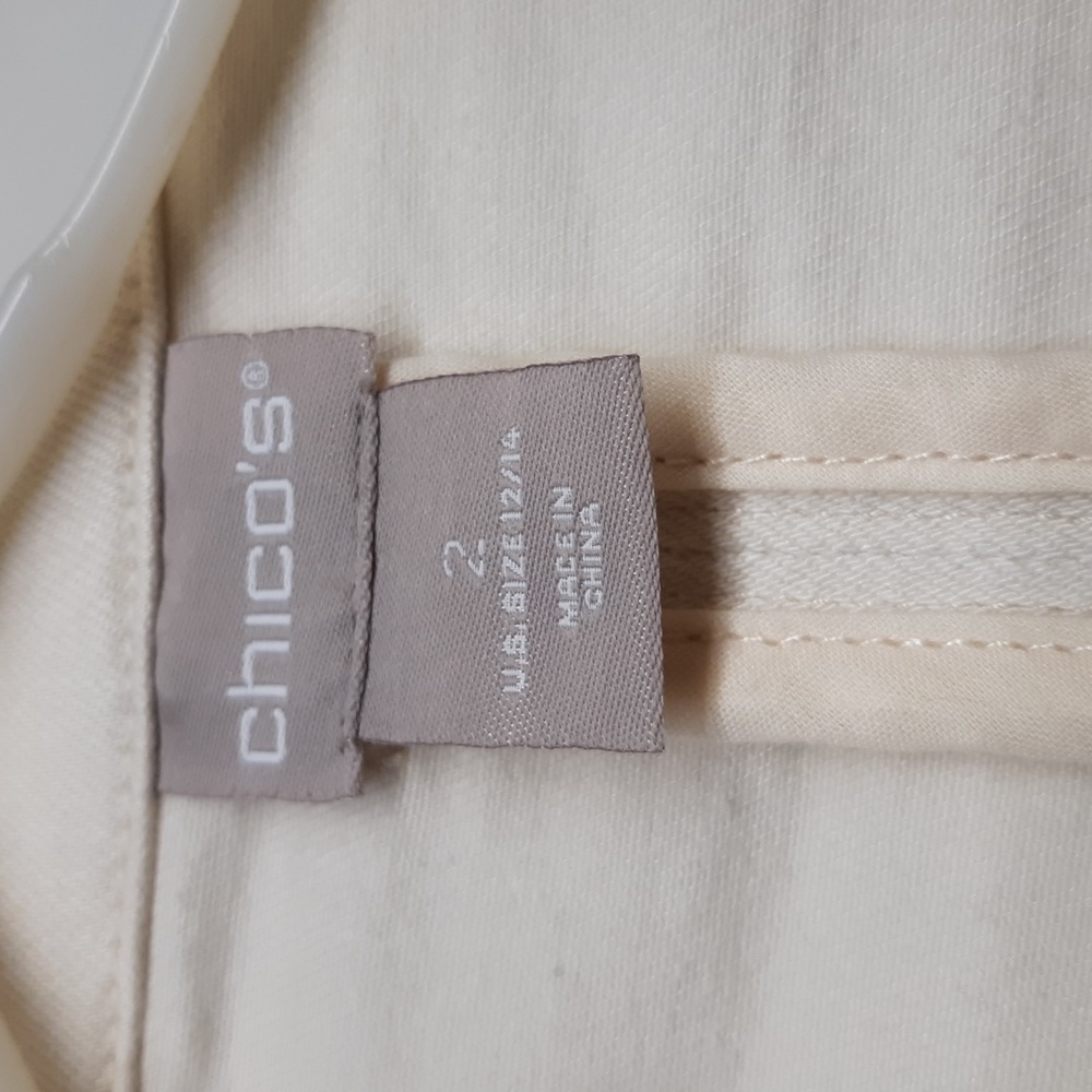 Chico's Cream Denim Motto Jacket - Picture 4 of 7